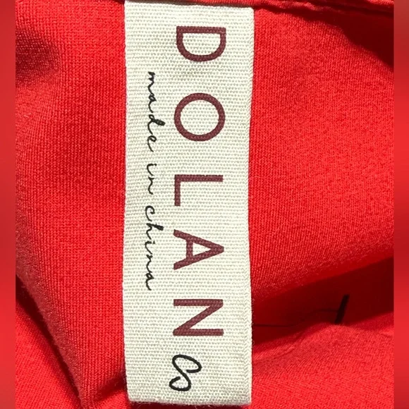 Dolan Red Blouse Dolan sparkle Bow-Front Cardigan Top eye and hook clasps size S